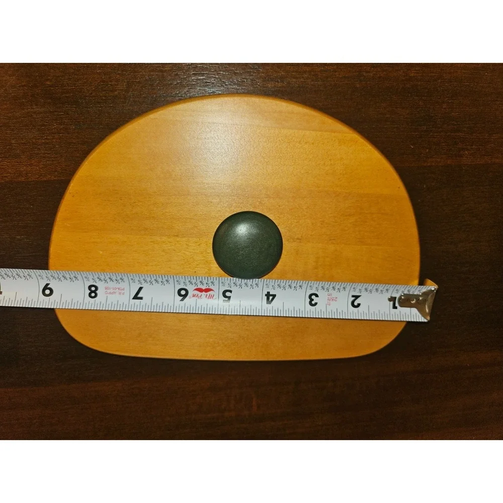 Longaberger Glad Tidings Holiday Christmas Wooden Basket Lid Green Knob